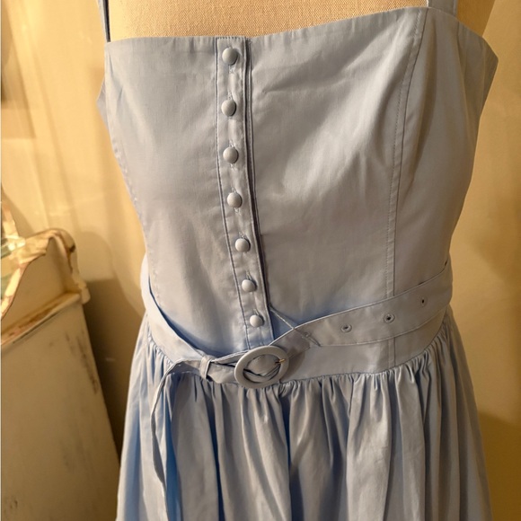 Cinq à Sept Amber Tiered Midi Dress size 8 beautiful blue starlight color - Picture 4 of 5